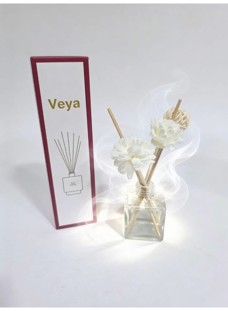 Veya Rose Reed Diffuser – 50ml with natural wooden reeds that gradually diffuse the fragrance - Image 4